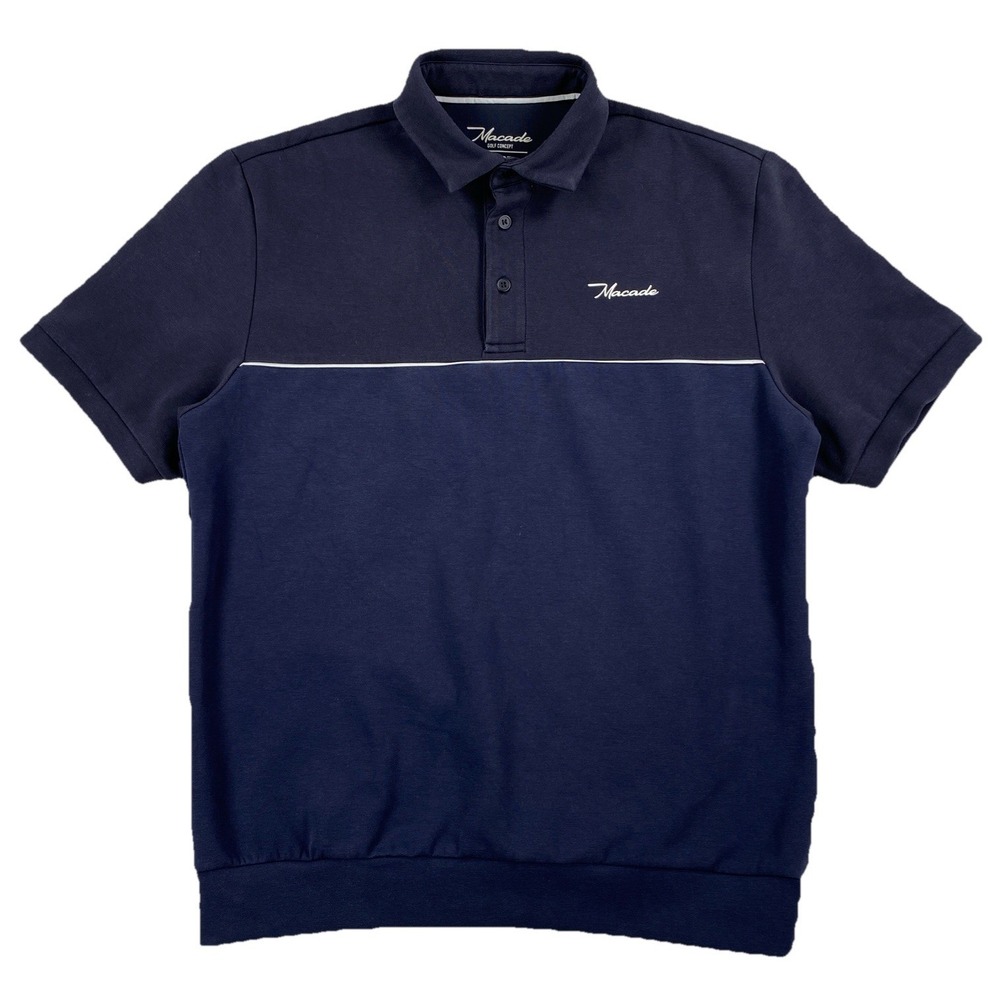 Macade Golf Concept AR Course Polo Shirt Men's Large Spruce Blue
